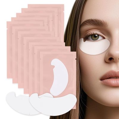 LASHVIEW 50 Pairs Under Eye Pads Eyelash Extension 100% Natural Hydrogel Patch Lash Gel Pad for Extensions supplies Beauty Eyelash Extension Tools