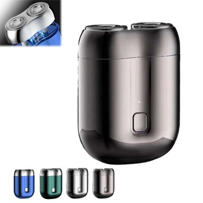 Electric Razor - Floating 4d Shaving Head for Precision, Double-Ring Magnetic Cutter Upgrade Pocket Shaver, Compact Electric Shaver for Men (Grey)