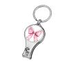 Coquette Pink Silk Bow with Angel Wings Nail Clippers Toenail Clipper Cutters Watercolor Professional Nail Trimmer Nail Cuticle Cutter for Women Men view 1