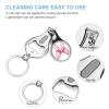 Coquette Pink Silk Bow with Angel Wings Nail Clippers Toenail Clipper Cutters Watercolor Professional Nail Trimmer Nail Cuticle Cutter for Women Men view 3
