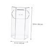 ARTSEWPLY 1set Acrylic Makeup Brush Canister Cover Storage Bucket for Cosmetics Includes for for Makeup Organization Vanity view 2