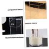 ARTSEWPLY 1set Acrylic Makeup Brush Canister Cover Storage Bucket for Cosmetics Includes for for Makeup Organization Vanity view 3