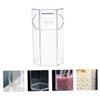 ARTSEWPLY 1set Acrylic Makeup Brush Canister Cover Storage Bucket for Cosmetics Includes for for Makeup Organization Vanity view 4