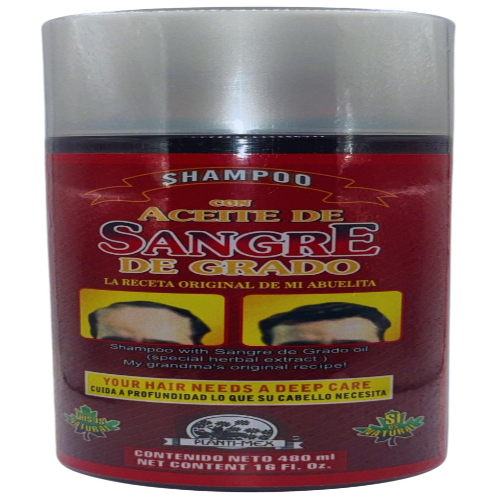Alma Belleza Sangre de Grado Natural Extracto de arbol Shampoo (Shampoo tree Extract Sangre de Grado) - 16 fl oz - Natural Ingredients with Hueso de Mamey, Aguacate, Cacahuananche, Jojoba, Vitamina E