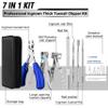 Toenail Clippers for Seniors Thick Toenails, Aucurwen Heavy Duty Toe Nail Clippers Adult Thick Nails Long Handle, Large Toenail Clippers for Thick Nails 7Pcs(Blue) view 2