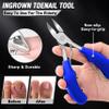 Toenail Clippers for Seniors Thick Toenails, Aucurwen Heavy Duty Toe Nail Clippers Adult Thick Nails Long Handle, Large Toenail Clippers for Thick Nails 7Pcs(Blue) view 3