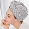 A1DFDFGOQSFG 2 Pack Bamboo Charcoal Fiber Hair Drying Towel Hat Bath Shower Head Turban Wrap Absorbent Quick Dry Hair Towels Cap for Women view 3