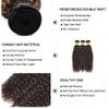 Highlight Bundles P1B30 Kinky Curly Human Hair Bundles Two Tone Black Mixed With Light Brown Bundles Ombre Curly Wave Bundles Human Hair 3 Bundles 30 32 34 Inch view 3