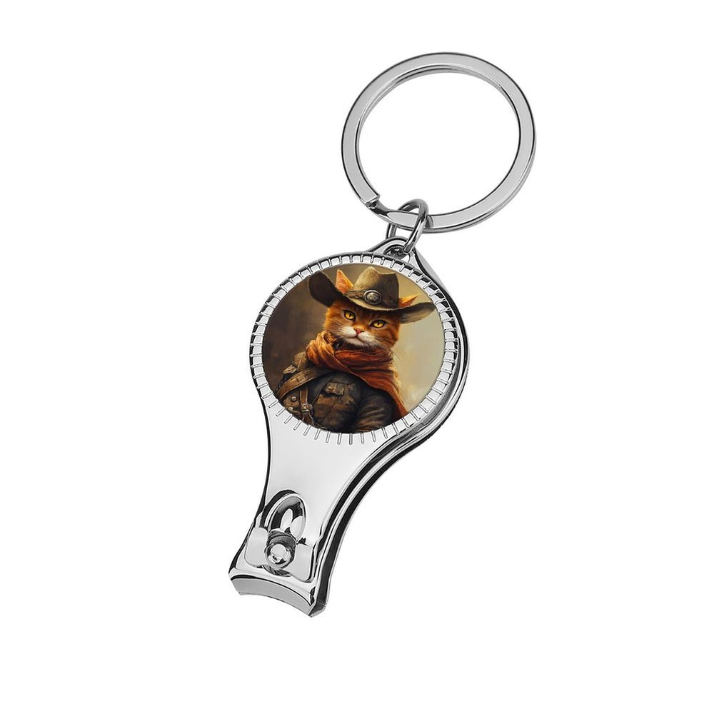 Cat Dressed As Cowboy Nail Clippers Toenail Clipper Cutters Western Art Professional Nail Trimmer Nail Cuticle Cutter for Women Men