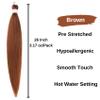 Brown Braiding Hair Pre Stretched Color 30 Boho Hair for Braiding Hypoallergenic ez Braid Curly Deep Wave Synthetic Prestretched Knotless Crochet Boho Braids view 2