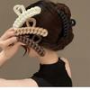 1pc 4.4inch French Hair Claw for Women Ladies Thick Hair,Non-slip Braid Style Super Large Hair Claw for Women Bath,Office Home,Beach (black) view 1