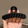 1pc 4.4inch French Hair Claw for Women Ladies Thick Hair,Non-slip Braid Style Super Large Hair Claw for Women Bath,Office Home,Beach (black) view 2
