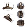 1pc 4.4inch French Hair Claw for Women Ladies Thick Hair,Non-slip Braid Style Super Large Hair Claw for Women Bath,Office Home,Beach (black) view 3