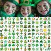 117PCS St Patricks Day Tattoos, Shamrocks Irish Flag Leprechauns Gnomes Hats Face Temporary Tattoo Stickers,St Patricks Day Decor Party Favors for Adult Men Women Kids view 2