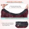 Benehair Halo Hair Extensions Real Human Hair, Halo Hair Extension 100% Human Hair, Wavy Halo Extensions Human Hair, Curly Human Hair Halo Extensions, Wire Hair Extension, #Wine Red 60g/14inch view 2