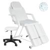 FRATUNAR Facial Chair, Adjustable Tattoo Chair Facial Bed with Hydraulic Stool Massage Bed for Professional Massage Facial Lash Beauty Treatment Spa, White view 1
