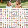 117PCS Easter Temporary Tattoo for Kids Boy Girl Women,Bunny Egg Chick Baskets Fake Tattoos Stickers for Easter Holiday Party Favor Decor view 1
