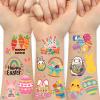 117PCS Easter Temporary Tattoo for Kids Boy Girl Women,Bunny Egg Chick Baskets Fake Tattoos Stickers for Easter Holiday Party Favor Decor view 2