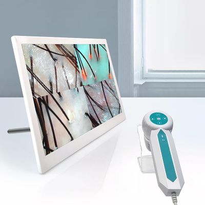 CHIPEL Scalp Hair Detector, Skin Hair Analyzer with Multi-Function Handle, 3 Spectra, Save Pictures, HD Detection, Photo and Freeze, Suitable for Home/Beauty Salon/Spa