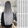 12 Pcs Colored Clip In Hair Extensions Sliver Gray hair 20 Inches Straight Hair Clip In Synthetic Hair Extensions For Women Girls Kids Gift Synthetic Hairpieces Can Be Hot Water Curl (12Pcs Gray) view 1