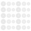 Clear Piercing Disc for Piercing Bump Silicone Healing Non Pull Piercing Discs Pressure Silicone Earrings Clear Disc Pads for Keloids Healing Pads Belly Button Piercing Kit, 30Pcs 5mm/7mm/9mm view 1