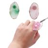 2 Pcs Resin Nail Art Palette Finger Ring Plate Gel Polish Mixing Trays Marble Makeup Display Board Nail Art Polish Holder Nails Color Plate for Nail Art view 1