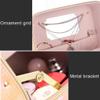 IIPOSAQQ 1PC Travel Cosmetic Bag with Mirror Portable Train Makeup Case 4 Foldable Makeup Tray for Cosmetics Makeup Brushes (Color : A) (C) view 3