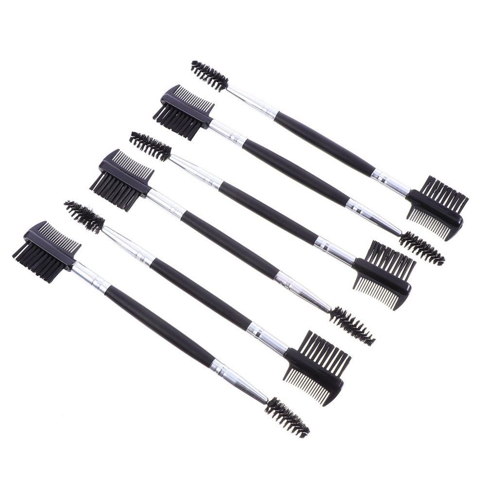 FRCOLOR 6pcs Dual Eyebrow Combs Lash Brush Eyebrow Spoolie Natural Shape Benefit Brow Tool