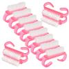FRCOLOR Mini Nail Brush Set 12pc Nylon Plastic Nail Dust Brush for Cleaning Fingernail Home Use view 1