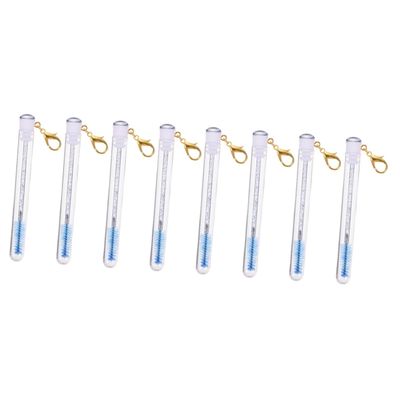 HONMEET 8pcs Eyelash Brush Key Chain Makeup Wands for Eyelash and Eyebrow Portable Beauty Tools for Travel and Daily Use