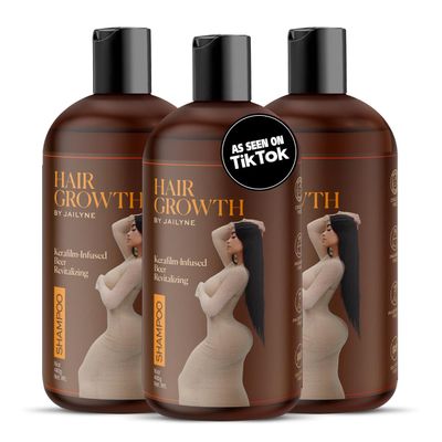 Hair Growth Shampoo by Jailyne Ojeda  Biotin & Keratin-Infused Formula for Thicker, Fuller Hair  Nourishing Solution for Hair Growth & Scalp Health  Made in USA