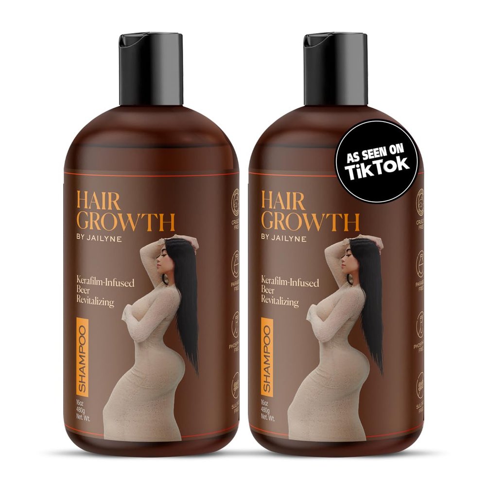 Hair Growth Shampoo by Jailyne Ojeda  Biotin & Keratin-Infused Formula for Thicker, Fuller Hair  Nourishing Solution for Hair Growth & Scalp Health  Made in USA