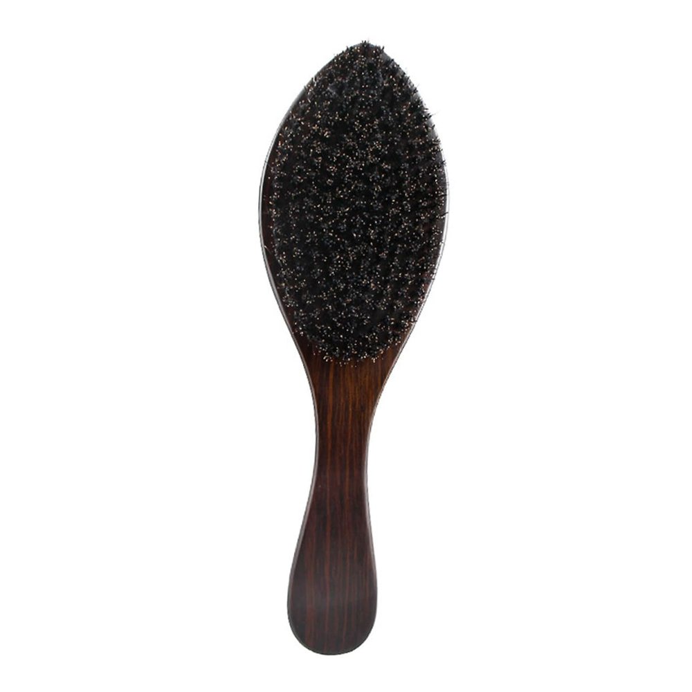 FRCOLOR Wooden Handle Bristle Beard Brush Styling Hair Brush for Curly Hair Men Tool