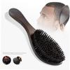 FRCOLOR Wooden Handle Bristle Beard Brush Styling Hair Brush for Curly Hair Men Tool view 3