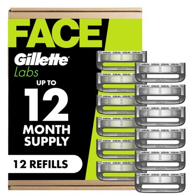 Gillette Labs Shaving Razor Blade Refills for Men, 12 Count