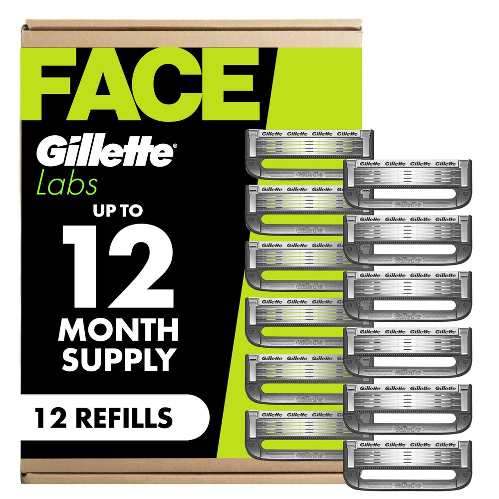 Gillette Labs Shaving Razor Blade Refills for Men, 12 Count