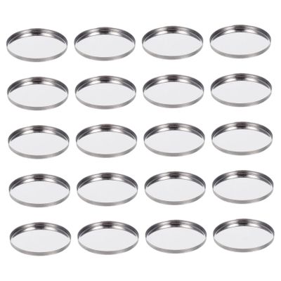 NinthAvenue Basics 60 Pcs Round Eye Shadow Empty Tray Empty Lipstick Palette Case Made Eyeshadow Tin Holder Colourful Eyeshadow Palette Liners Eyeshadow Pallet Eyeshadow Organizer Kit Stainless Steel