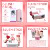 3-in-1 Multifunction Blush Stick - Blush, Lip Tint, Eye Shadow - Creamy, Long-Lasting, Easy Application for a Flawless Look | Dried Rose view 4