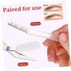 PAMINGONO Eyebrow Shaping Kit with Eyebrow Scissors and Trimmer Professional Grooming Tools for Precise Care Comfortable Non-Slip Handle Transparent Set view 4