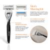REVOLV - Mens Razor - 1 Premium Weighted Handle + 1 Dual-Sided Cartridge - For a Closer, Smoother Shave - Safe on Sensitive Skin - Black view 4