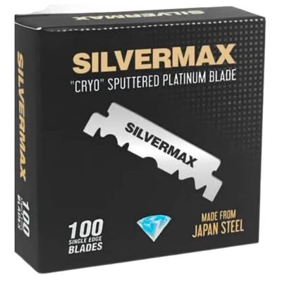 Silvermax from The Shave Factory Japan Steel Single Edge Razor Blades 100 pcs