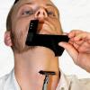 2PCS/Set Beard Template Shaper Styling Tool Beard Modeling Mold Facial Hair Sideburns Mustache Trimming Contour Tool Men's Care Comb Perfect For Line Up Edging Beard Guide Barber Tool view 2