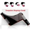 2PCS/Set Beard Template Shaper Styling Tool Beard Modeling Mold Facial Hair Sideburns Mustache Trimming Contour Tool Men's Care Comb Perfect For Line Up Edging Beard Guide Barber Tool view 3