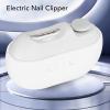 3 in 1 Electric Polishing Automatic Nail Clippers, Electric Nail Clippers for Fingers and Toes Adults, Rechargeable Electric Nail File Kit for Thick Toenails, 2 Speed (White) view 2