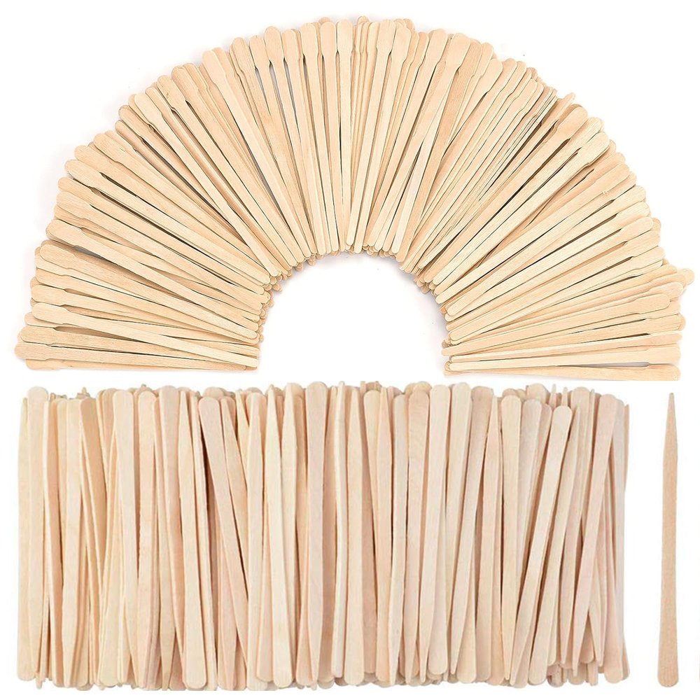 1200 Pcs Wooden Eyebrow Waxing Sticks with Handle and 1200Pcs Wooden Wax Sticks (Without Handle)
