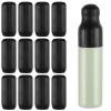 12 Pack Silicone Bottle Covers Travel Essentials for Women Men Travel Bottle Cover Container Sleeves Elastic Sleeve Leak Proofing Reusable Travel Sleeves Toiletries Bag Accessories (Black) view 1