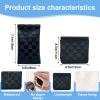 4PCS Small Makeup Bag for Purse, Mini Leather Pocket Cosmetic Bag for Women, Waterproof Portable Makeup Pouch No Zipper Coin Purse Lipstick Bag Accessories, Checkered Travel Storage Bag(White, Black) view 2