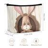 LYHVSFJW Cosmetic Bag Makeup Bags for Women Portable Makeup Bag Easter Bunny Wooden Hole Makeup Case Travel Toiletry Bag for Travel Accessories view 2