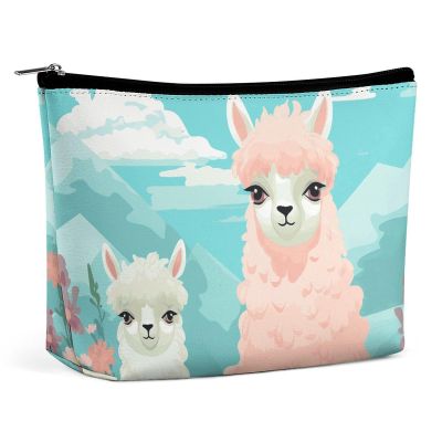 LYHVSFJW Cosmetic Bag Makeup Bags for Women Portable Makeup Bag Lovely Alpaca Makeup Case Travel Toiletry Bag for Travel Accessories