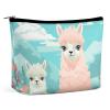 LYHVSFJW Cosmetic Bag Makeup Bags for Women Portable Makeup Bag Lovely Alpaca Makeup Case Travel Toiletry Bag for Travel Accessories view 1